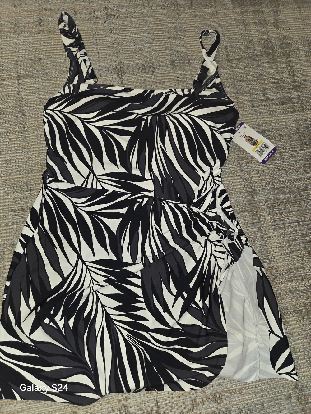 Anne Cole Swim Dress Black & White Size XX-Large NWT